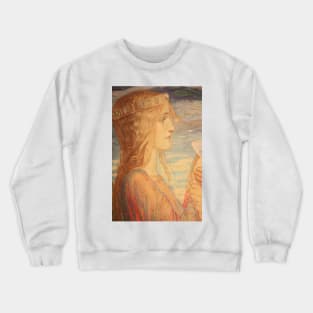 Isolde (detail from Tristan and Isolde) by John Duncan 1912 Crewneck Sweatshirt